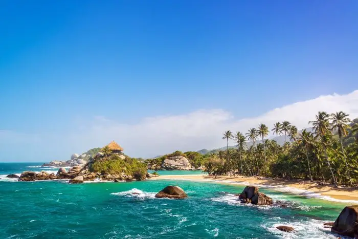 beachside view of tayrona national park