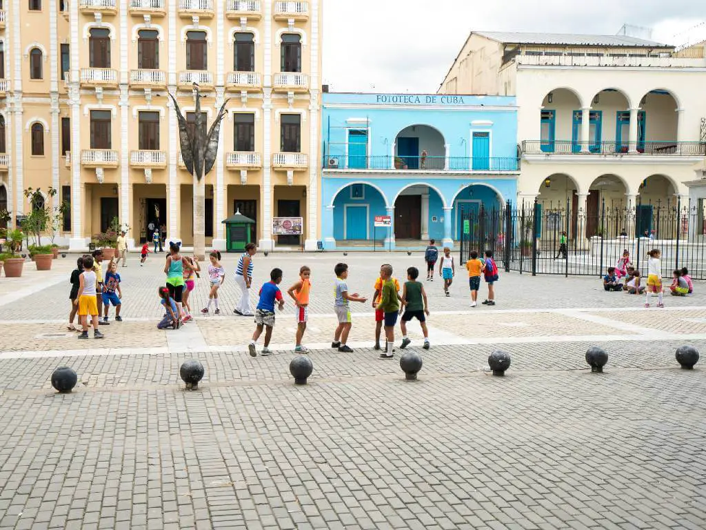 a park in havana with kids