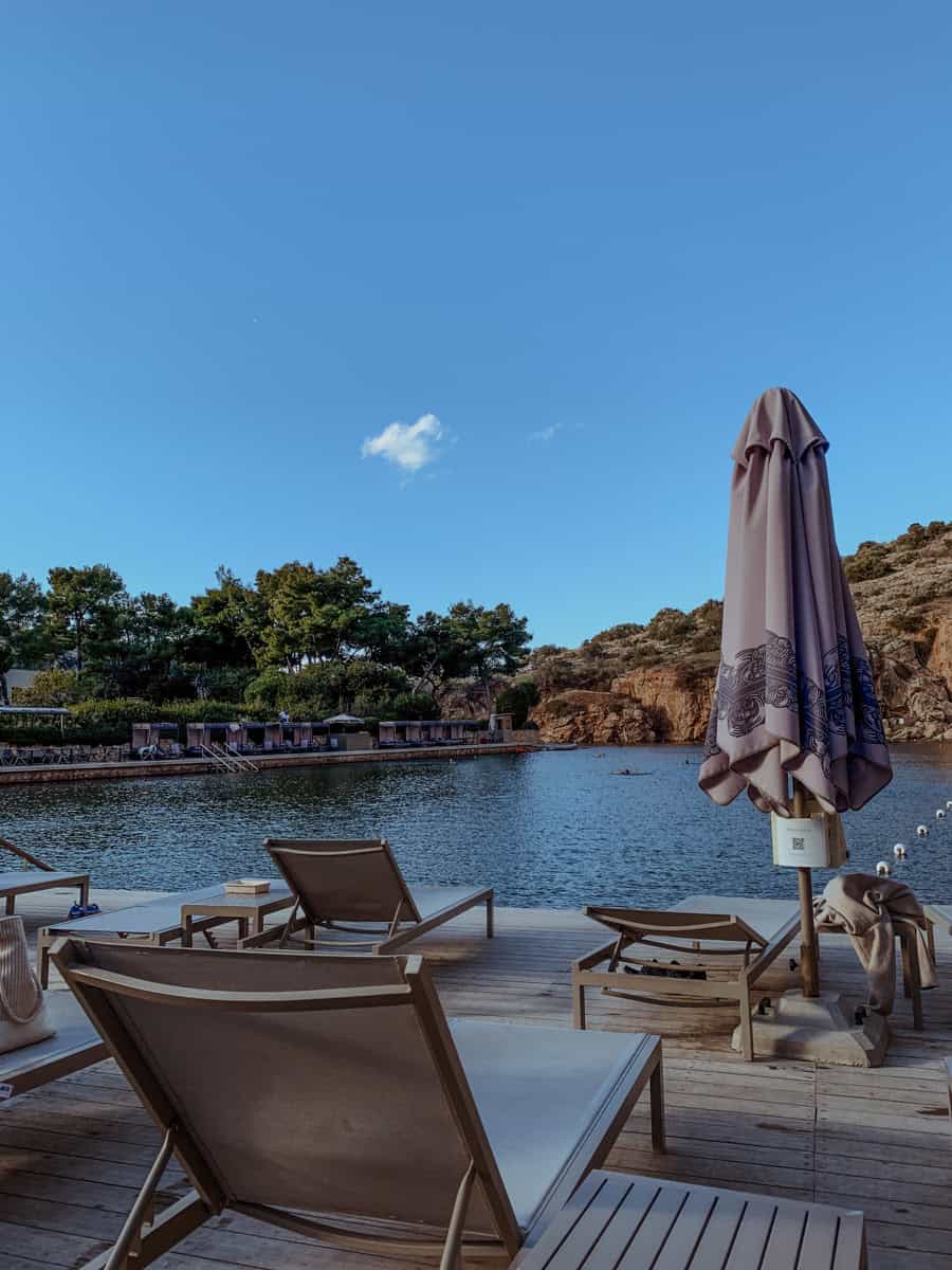 Resting area in Lake Vouliagmeni.