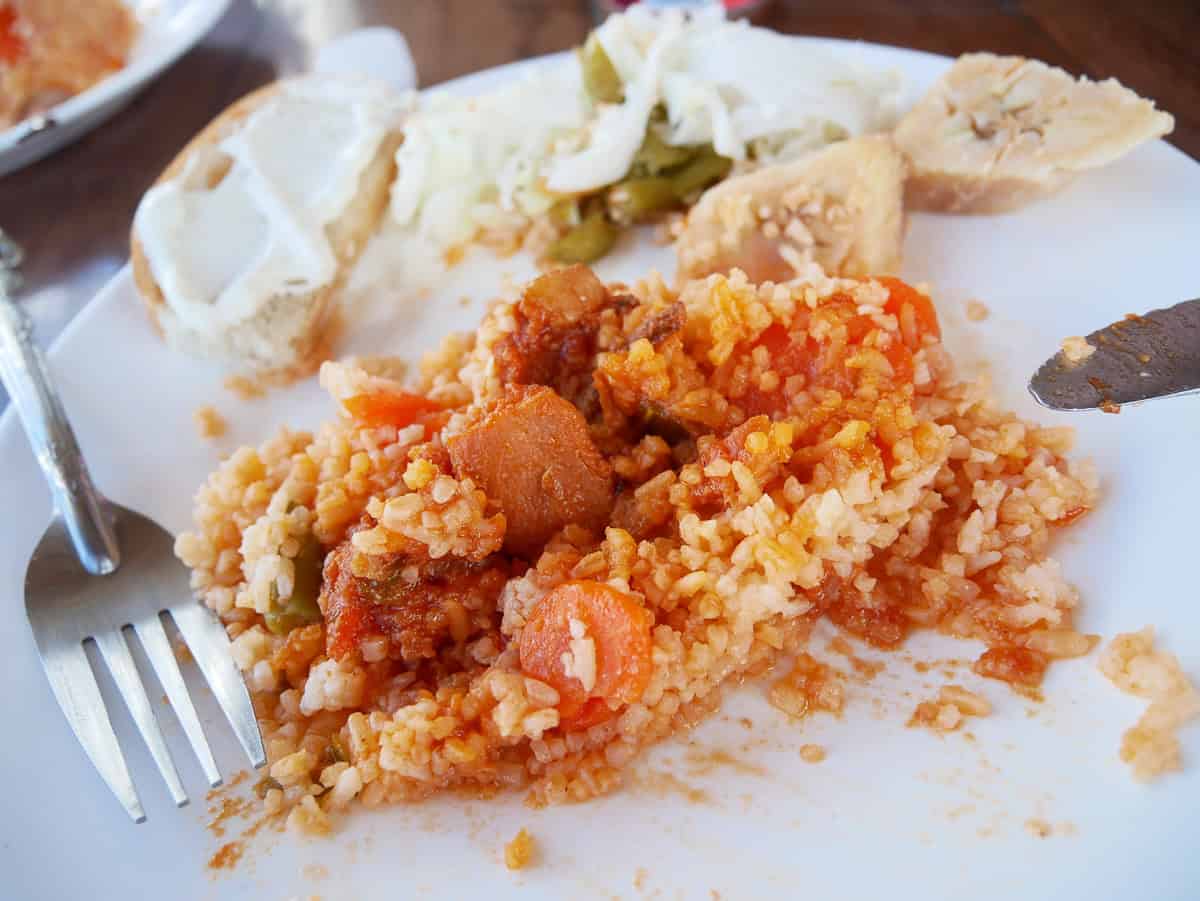 Close-up of food from the restaurant.